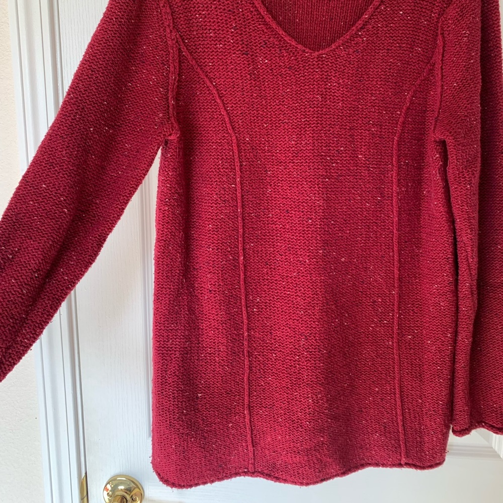 Cabalas Knit Sweater, Red, Women’s Large - Picture 2 of 6